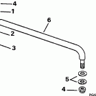 J50DTLEUR Steering link kit without trim & tilt