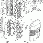 E150EXEUC Carburetor & intake manifold - 150 h.p.