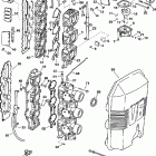 E150EXEUC Carburetor & intake manifold - 175 h.p.