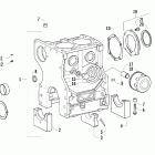 700 Diesel Crankcase, crankshaft support, and oil filter asse...