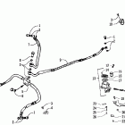 DVX 250 Hydraulic brake hose and hand brake assembly