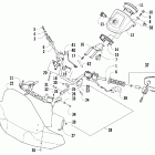 700 TRV Cruiser Handlebar and windshield assembly