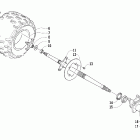 DVX 400 Right rear wheel assembly