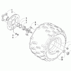 DVX 400 Left rear wheel assembly