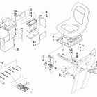 Prowler Seat, battery, and tool kit assembly