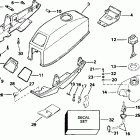 SJ2REDE Motor cover - johnson / evinrude & integral fuel t...