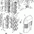 J150EXEDB Carburetor & intake manifold - 175 h.p.
