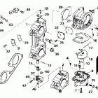 J225TXEOB Carburetor and linkage - 200sl, 225
