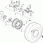 DVX 250 Rear wheels and brake assembly