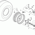DVX 250 Front wheels and brake assembly