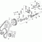 700 Diesel Cam pulleys, timing belt, and speed governor assem...