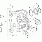 700 Diesel Crankcase, crankshaft support, and oil filter asse...