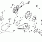 DVX 250 Starter motor and magneto assembly