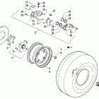 DVX 250 Rear wheels and brake assembly