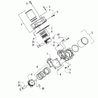 650 FIS Twin Цилиндр и поршни