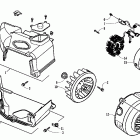 DVX 50 Stator, flywheel, and engine shroud assemblies