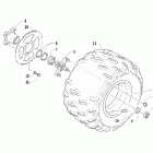 DVX 400 Left rear wheel assembly