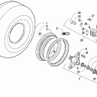 DVX 250 Front wheels and brake assembly