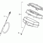 250 Utility Speedometer and cable assembly