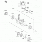 800 SX-R (JS800-A2) Коленвал и поршни