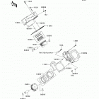 Brute Force 650 4x4i (KVF650-H7F) Цилиндр и поршни