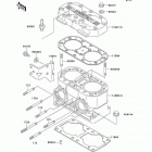 750 ZXi (JH750-C2) Цилиндр и головка цилиндров