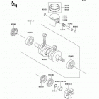 X2 (JF650-A9) Коленвал и поршни