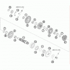 450 SX-F ATV ENGINE Трансмиссия 2-контрпривод