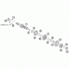 450 SX-F ATV ENGINE Трансмиссия-ведомый вал