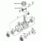 TS (JF650-B2) Коленвал и поршни