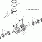 W045101CA/W045101IA VIRAGE I Crankshaft and piston - w045101ca / w045101ia