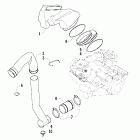 650 FIS Twin Корпус и патрубки охлаждения