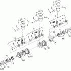 B974090 SL 1050 Crankshaft & piston sl 900 b974091 and sl 1050 b97...