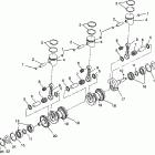 B964291 SL 900 Crankshaft & piston sl 900 b964291 and intl. sl 90...