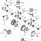 B954358 SL 650 STD Crankshaft & piston sl 650 std b954358