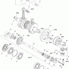 3D 947 DI Коленвал и поршни