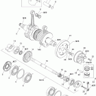 3D 947 DI Коленвал и поршни