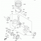 KFX400 (KSF400-A6F) Коленвал и поршни