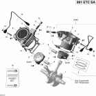 Spyder RT, RTS Roadster SE5 01- cylinder and piston