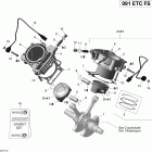 Spyder RT, RTS Roadster SM5 01- cylinder and piston