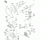 Mule 520 (KAF300-D2) Масляный и водяной насос. фильтр масленый