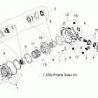 R10VH76 ALL OPTIONS/VY76AZ RANGER RZR 800 EFI Drive train, front gearcase internals (built 3 / 0...