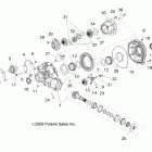 R11VM76FX RANGER RZR  S EPS INTL Drive train, gearcase, differential, internal comp...
