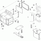 500 TRV Auto Storage box and battery assembly