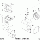 400 4x4 Auto Storage box and battery assembly