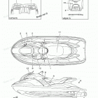 WAVERUNNER GP1200R - GP1200A Наклейки предупреждения