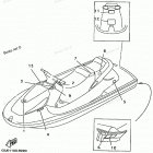 WAVE RUNNER GP800W - GP800W Наклейки предупреждения