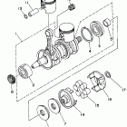 WAVE RUNNER VXR-WRB 650 Коленчатый вал и Поршень