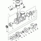 Wave Runner III GP-WRA700S Коленчатый вал и Поршень