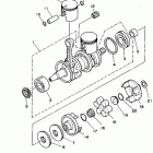 Wave Runner III-WR650Q Коленчатый вал и Поршень